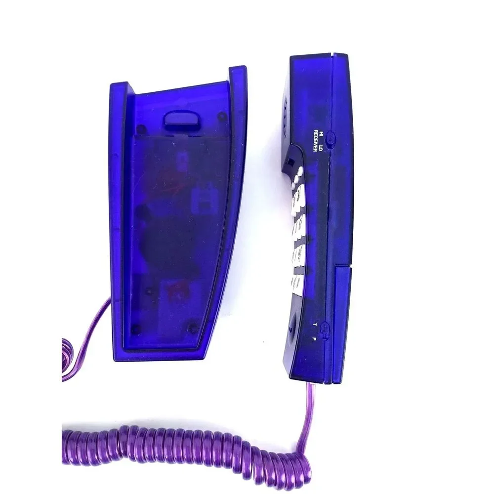 Jelly Bean Communication Trimline Single Line Telephone Purple Cord Vintage - Picture 4 of 4